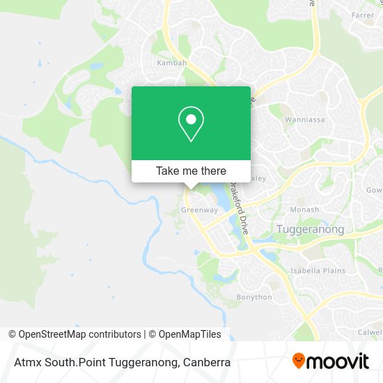 Atmx South.Point Tuggeranong map