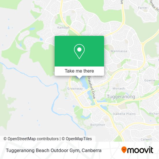 Tuggeranong Beach Outdoor Gym map