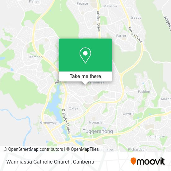 Wanniassa Catholic Church map