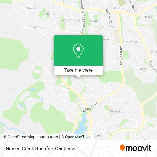 Guises Creek Bushfire map