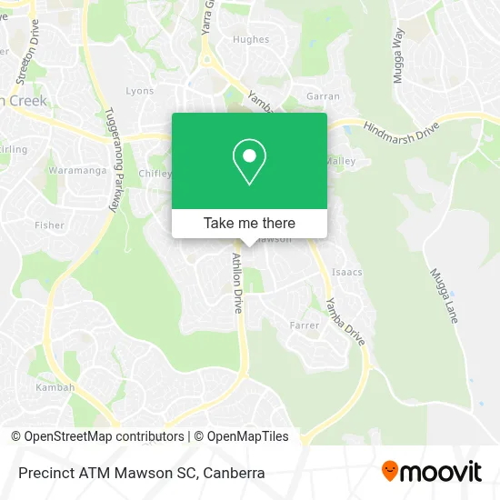 Mapa Precinct ATM Mawson SC