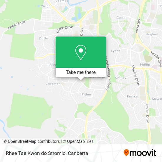 Rhee Tae Kwon do Stromlo map