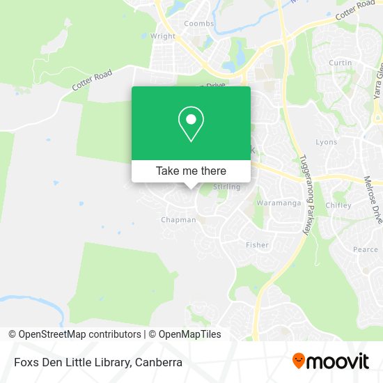 Foxs Den Little Library map
