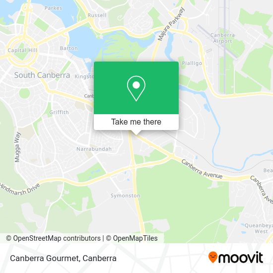 Canberra Gourmet map