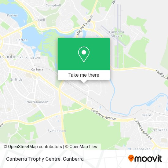 Canberra Trophy Centre map