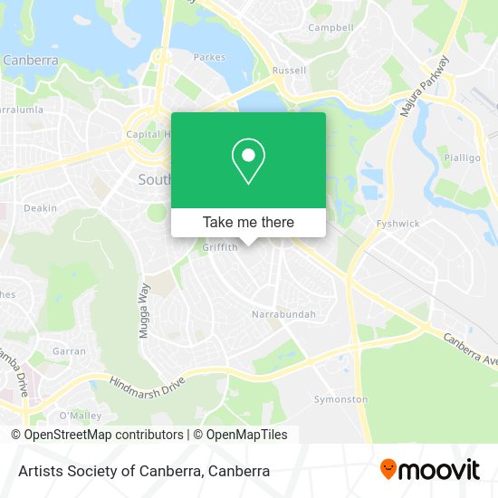 Artists Society of Canberra map