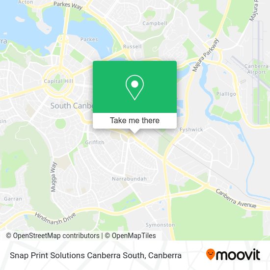 Snap Print Solutions Canberra South map