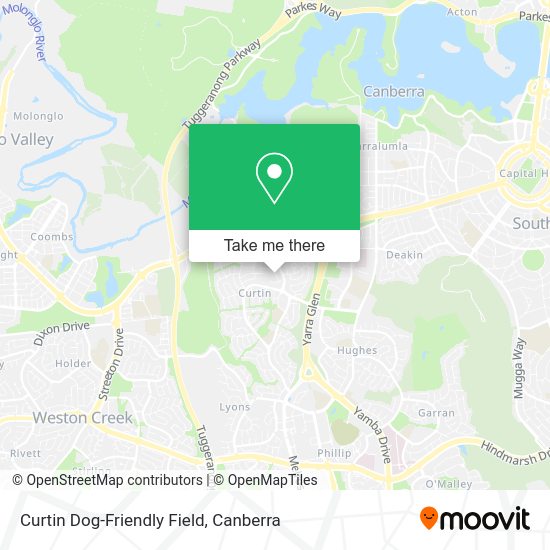 Curtin Dog-Friendly Field map