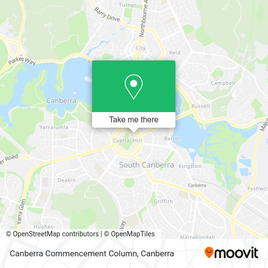 Canberra Commencement Column map