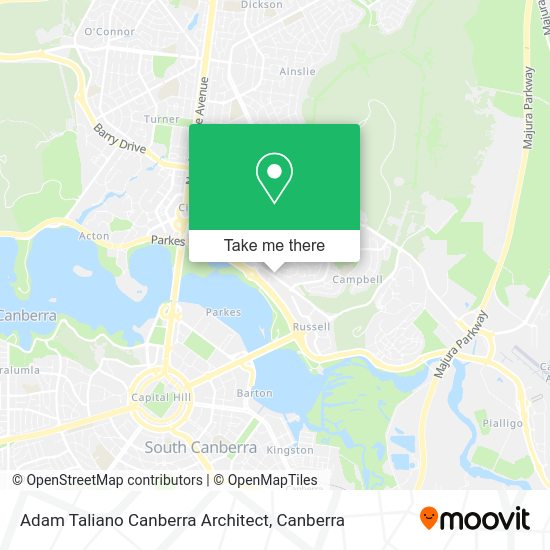 Adam Taliano Canberra Architect map