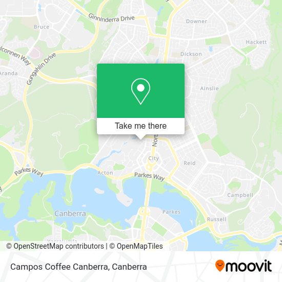 Campos Coffee Canberra map