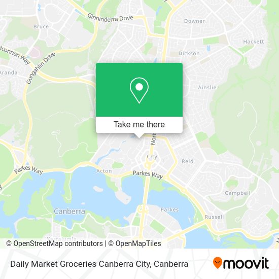 Daily Market Groceries Canberra City map