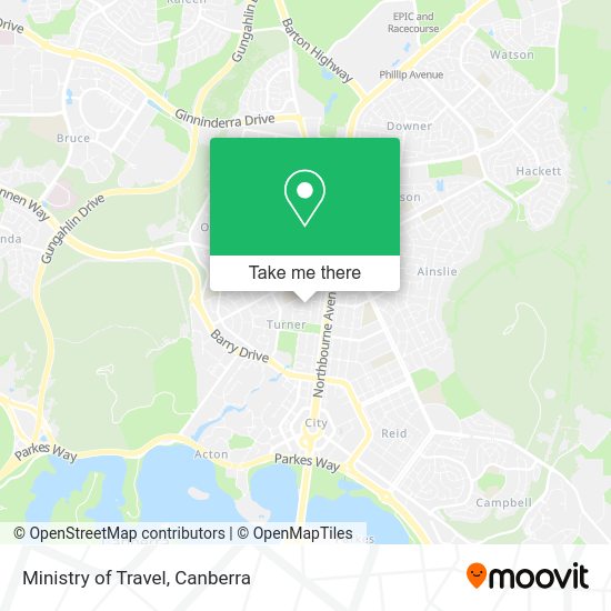 Ministry of Travel map