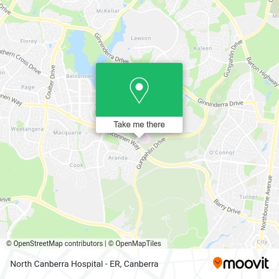 North Canberra Hospital - ER map