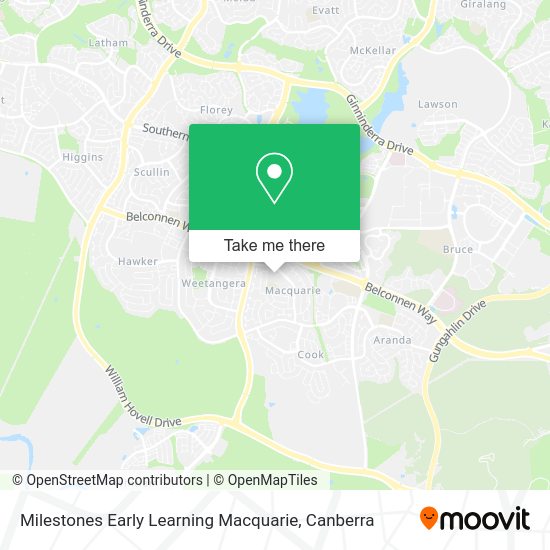 Milestones Early Learning Macquarie map