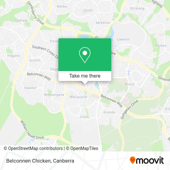 Belconnen Chicken map