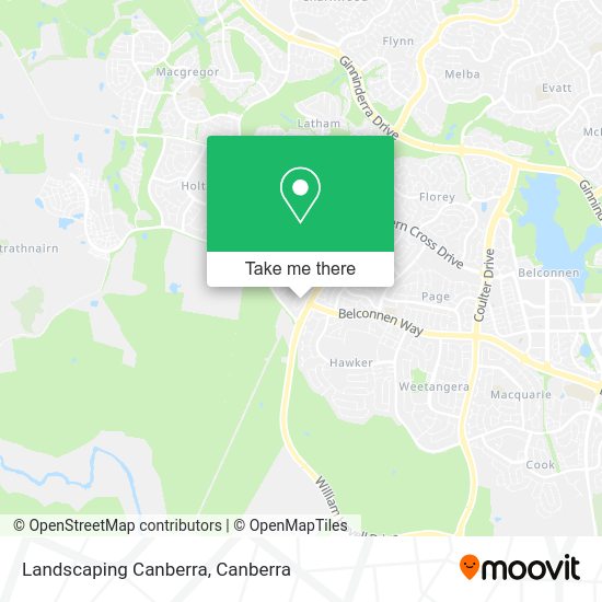 Landscaping Canberra map