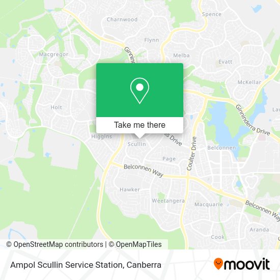 Ampol Scullin Service Station map