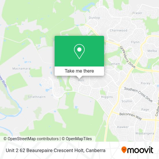 Unit 2 62 Beaurepaire Crescent Holt map