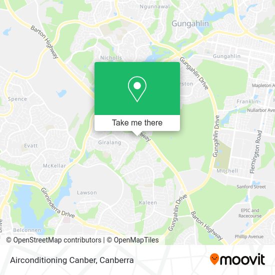 Airconditioning Canber map