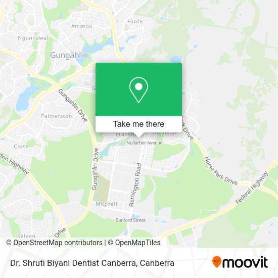 Dr. Shruti Biyani Dentist Canberra map