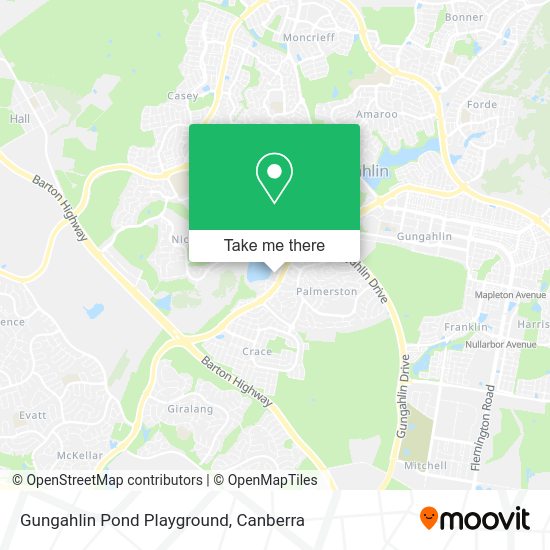 Gungahlin Pond Playground map
