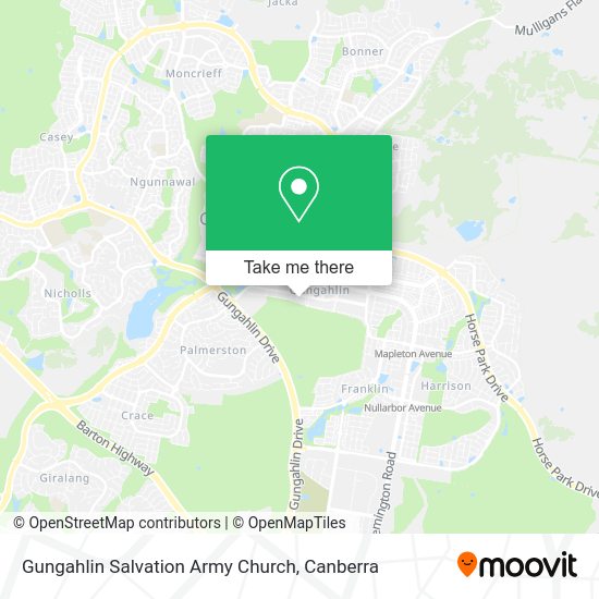 Gungahlin Salvation Army Church map