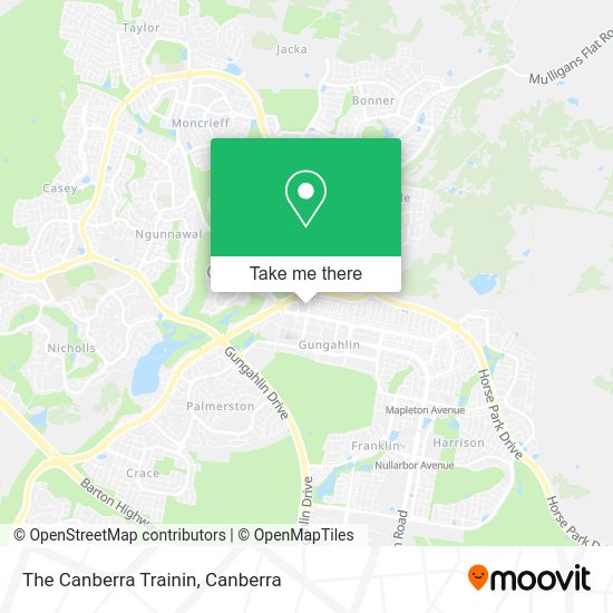 The Canberra Trainin map
