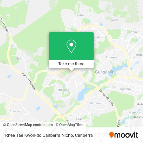 Rhee Tae Kwon-do Canberra Nicho map