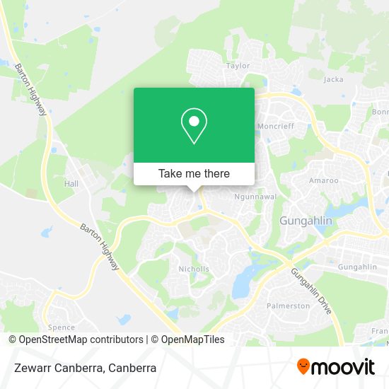 Zewarr Canberra map