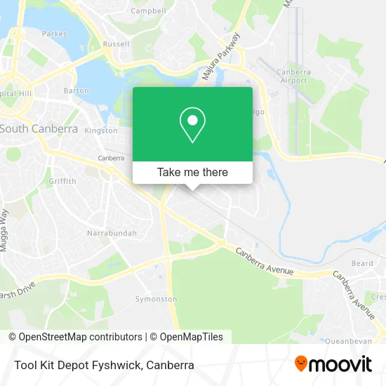 Tool Kit Depot Fyshwick map