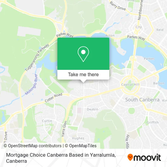 Mortgage Choice Canberra Based in Yarralumla map