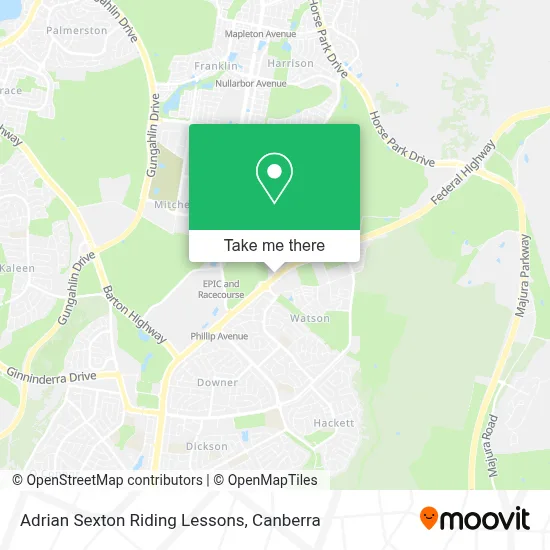 Mapa Adrian Sexton Riding Lessons