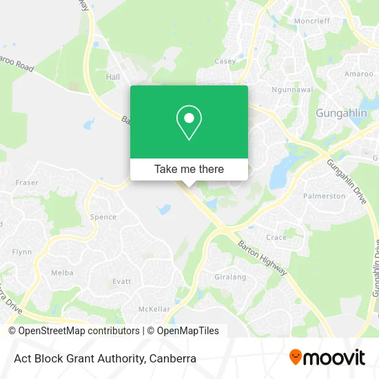 Act Block Grant Authority map