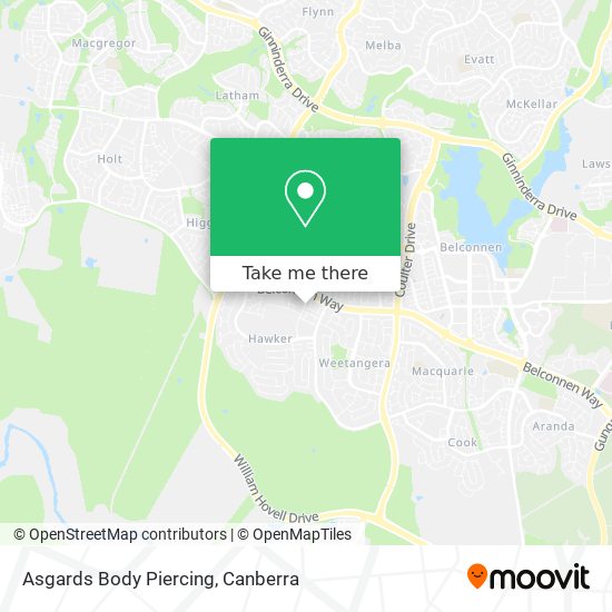 Asgards Body Piercing map