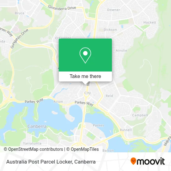 Mapa Australia Post Parcel Locker