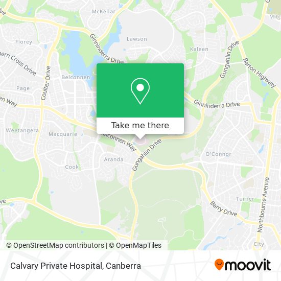Calvary Private Hospital map