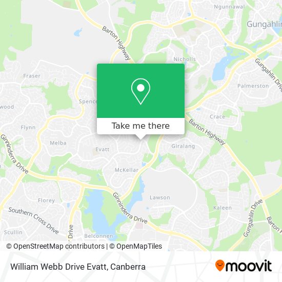 William Webb Drive Evatt map