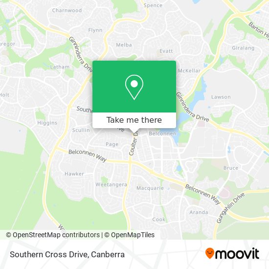 Southern Cross Drive map