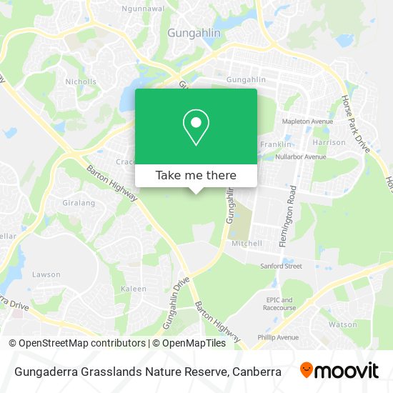 Gungaderra Grasslands Nature Reserve map