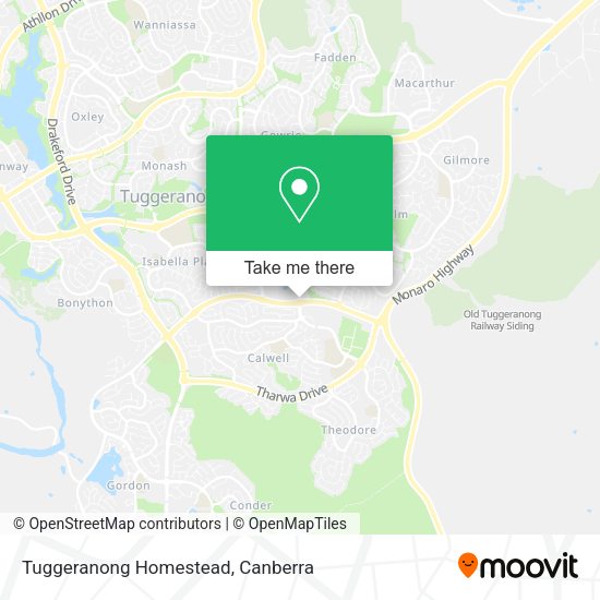 Tuggeranong Homestead map