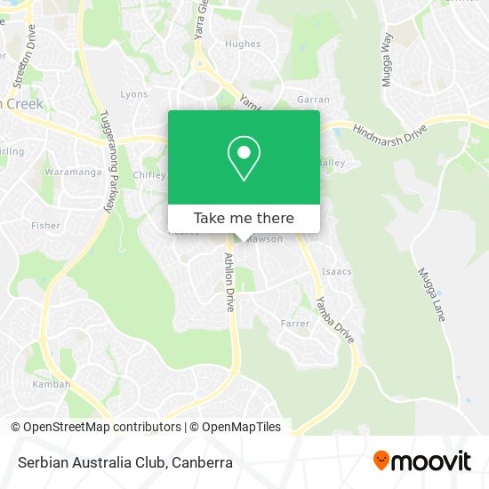 Serbian Australia Club map