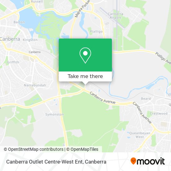 Canberra Outlet Centre-West Ent map