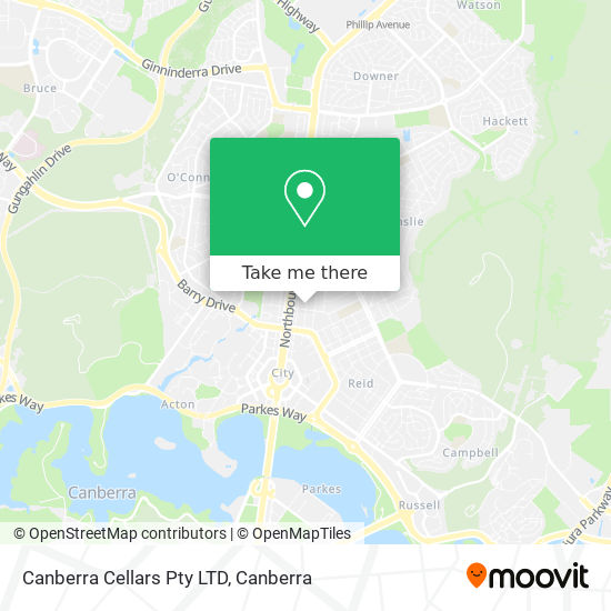 Mapa Canberra Cellars Pty LTD
