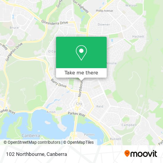 102 Northbourne map