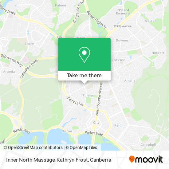 Inner North Massage-Kathryn Frost map