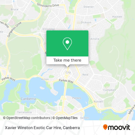 Xavier Winston Exotic Car Hire map