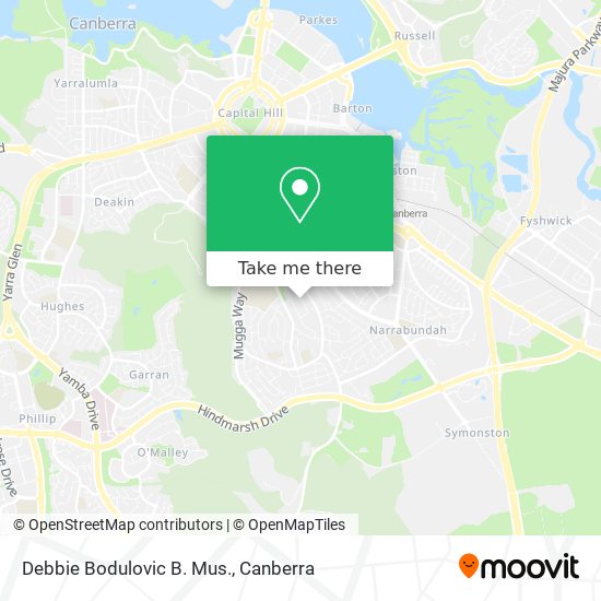 Debbie Bodulovic B. Mus. map