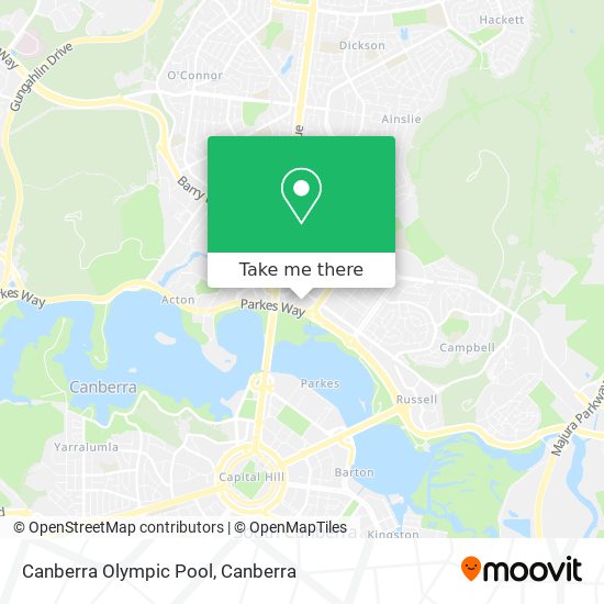 Mapa Canberra Olympic Pool