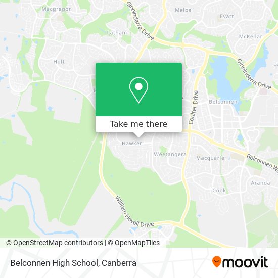 Mapa Belconnen High School